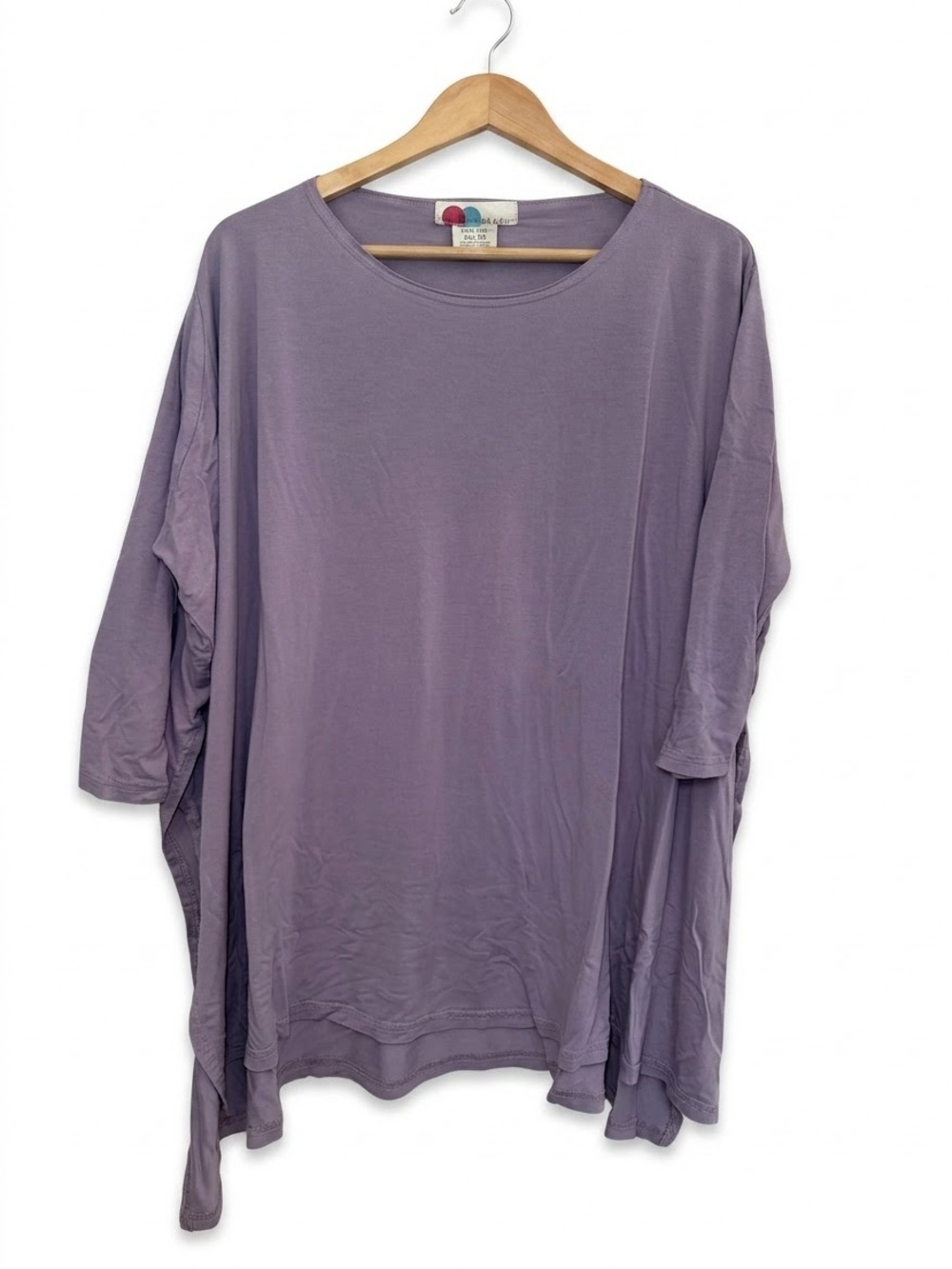 FP Beach Free People Dusty Purple Oversized Side Slit Knit Tunic Shirt XS S Boho